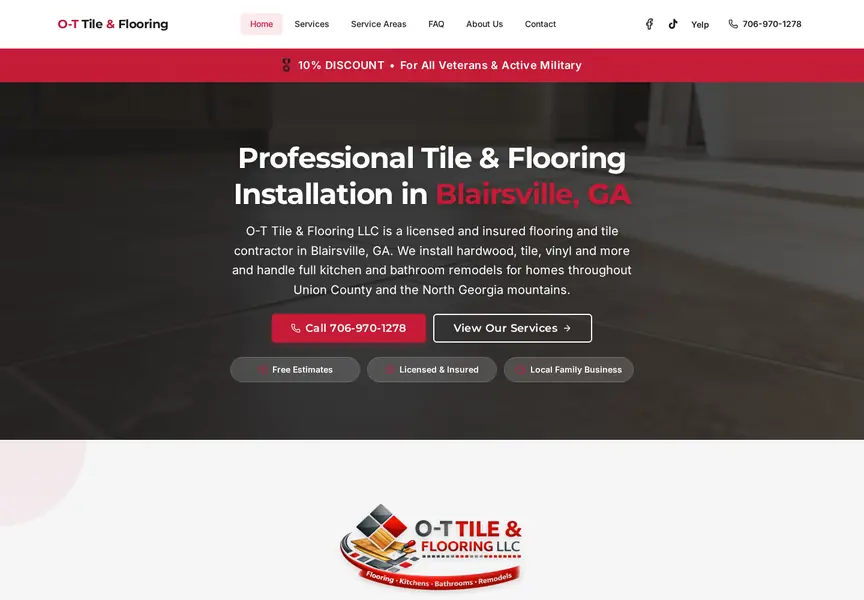 O-T Tile & Flooring website